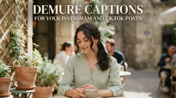 Demure Captions For Your Instagram And Tiktok Posts